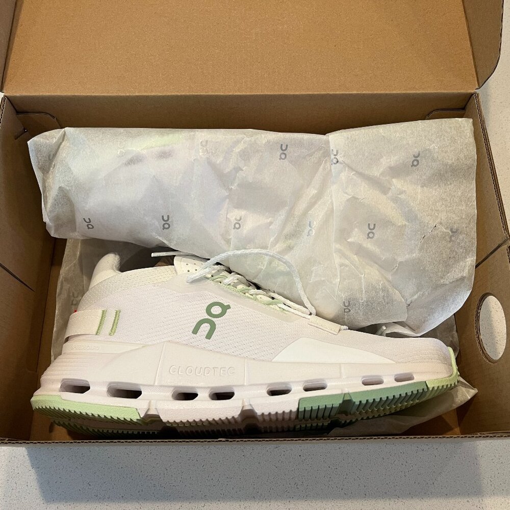 On Cloudnova 2, White | Sage (NEW IN BOX)